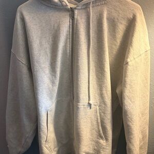 Brandy Melville Grey Full-Zip Hoodie